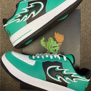 NAF NAF AF1 Halloween Shoes - Green and Black Sneakers